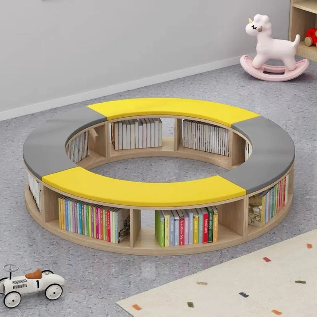 Round Bookshelf Seating Ring