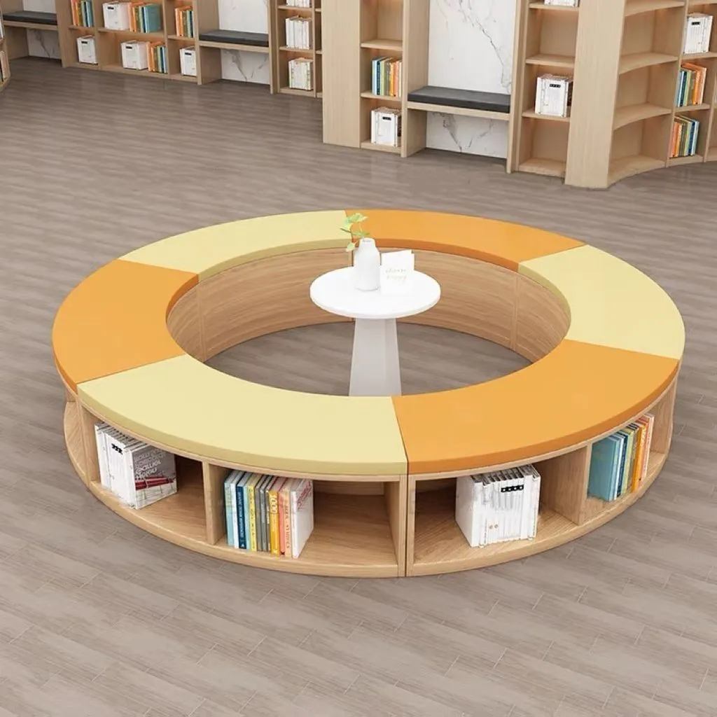 Round Bookshelf Seating Ring
