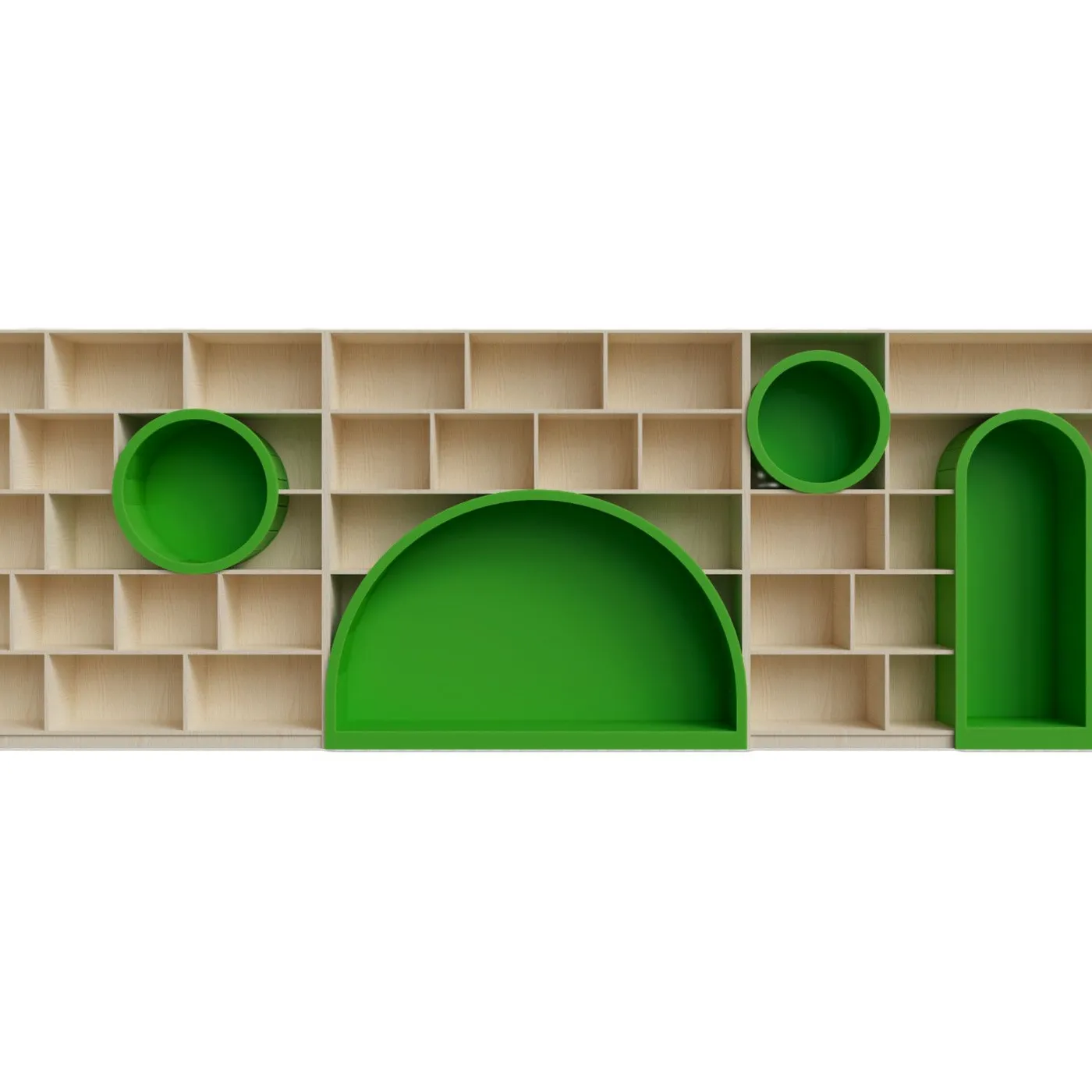 Curved Wall Bookshelf, E0 Grade