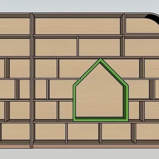 Curved Wall Bookshelf, E0 Grade