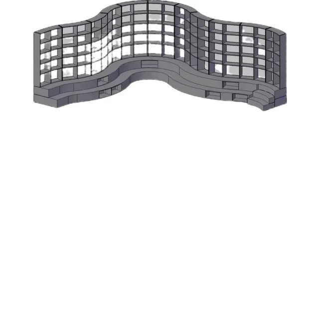 Retail Curved & Open-Grid Display Shelving