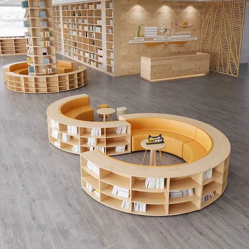 Irregular Reading Nook Bookshelf & Bench