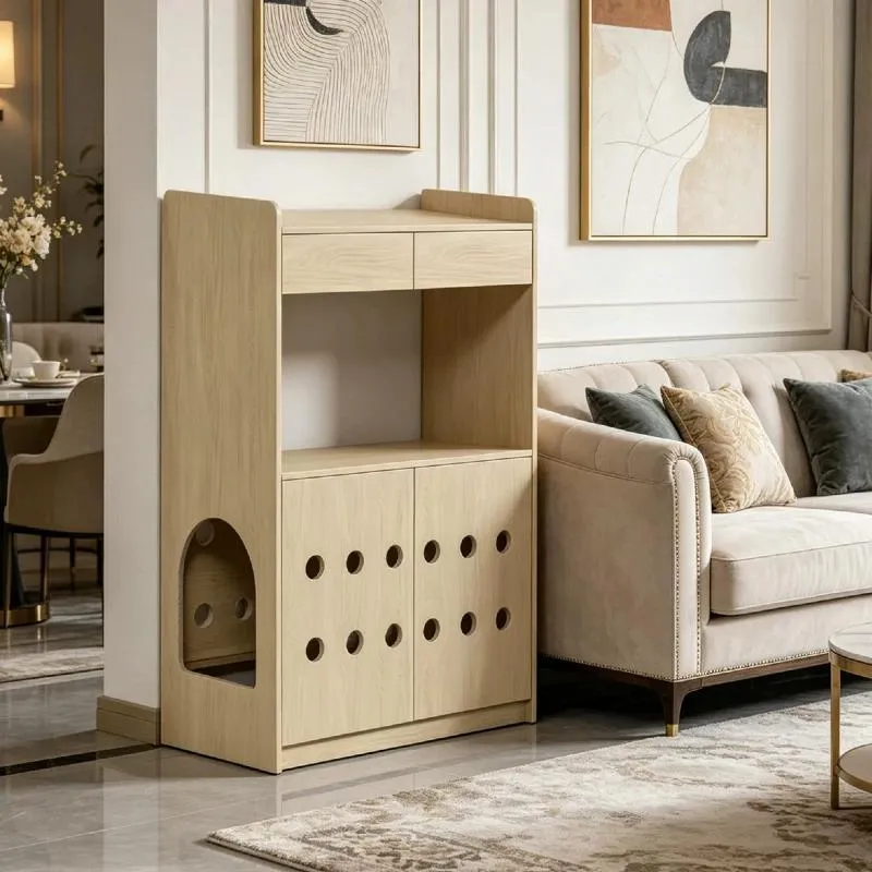Enclosed Cat Litter Cabinet