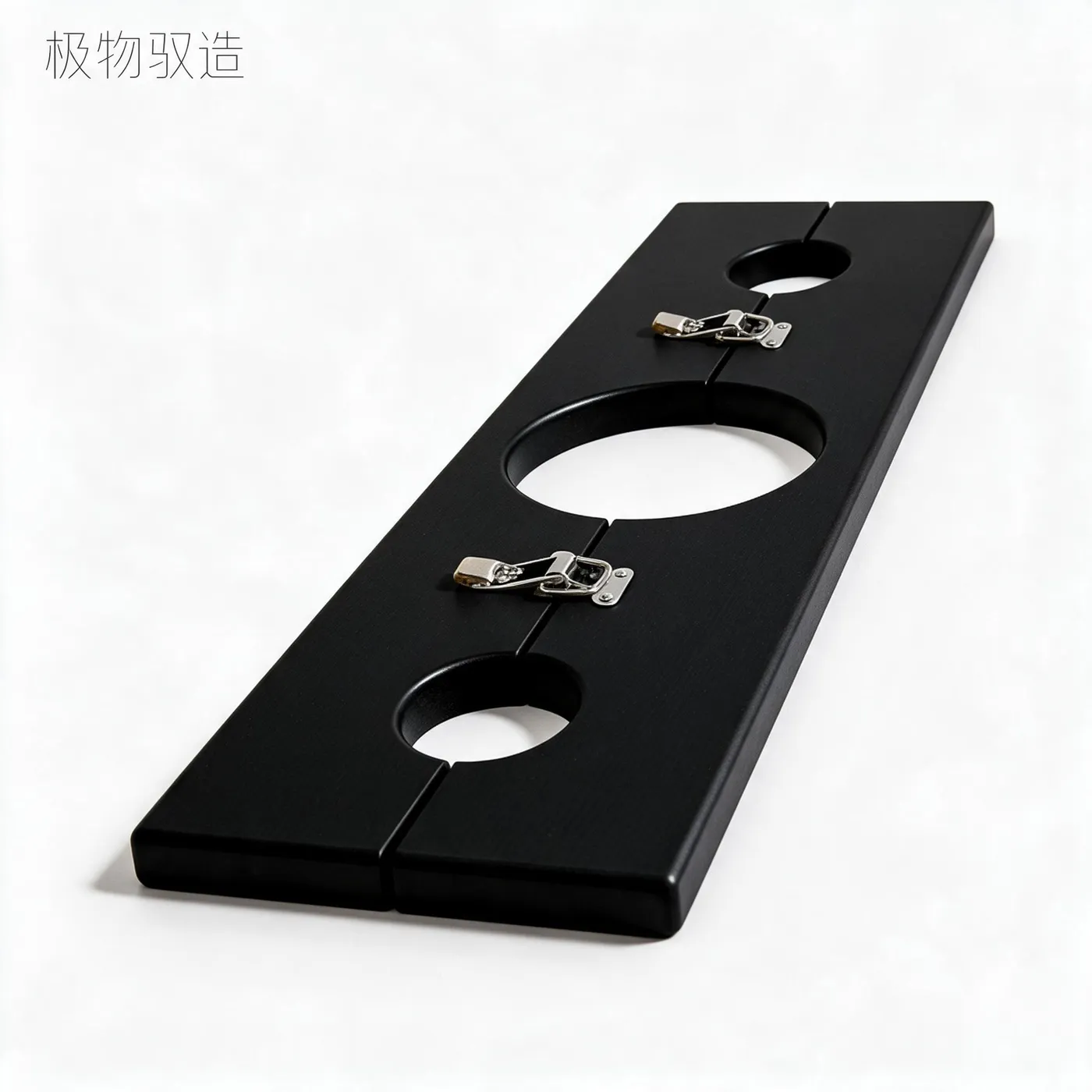 Wooden Pillory Stocks Board — Neck & Wrist Restraint