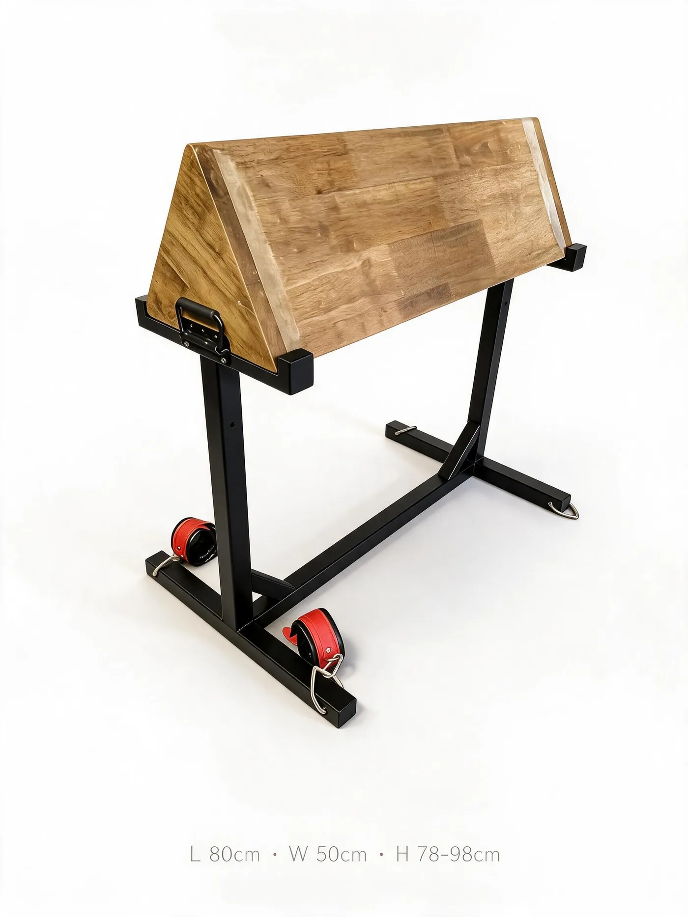 Wooden Triangle Spanking Horse with Restraint Straps